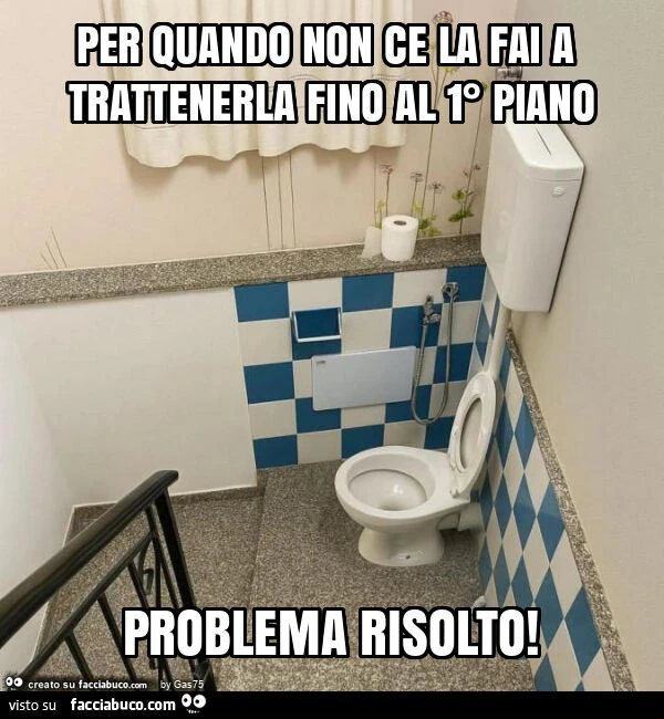 Per quando non ce la fai a trattenerla fino al 1ยฐ piano problema risolto