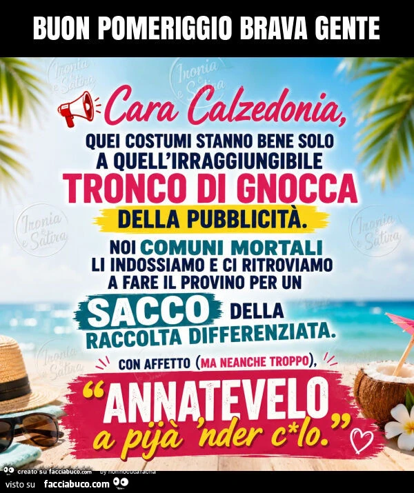 Buon pomeriggio brava gente