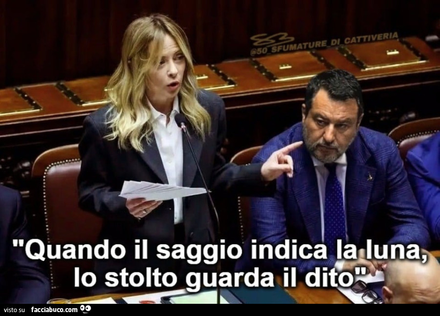 Quando il saggio indica la luna, lo stolto guarda il dito