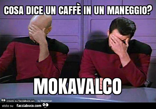 Cosa dice un caffè in un maneggio? Mokavalco