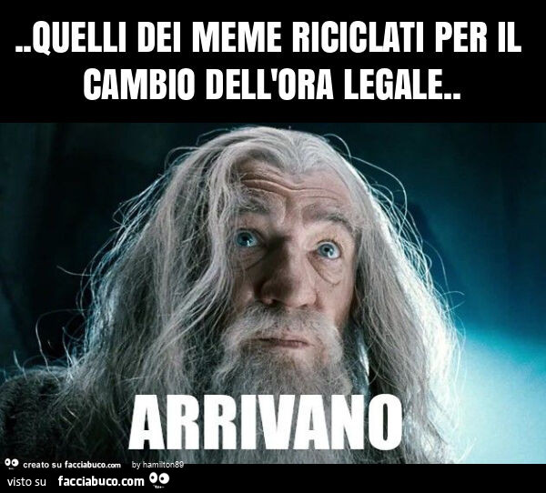 Quelli dei meme riciclati per il cambio dell'ora legale