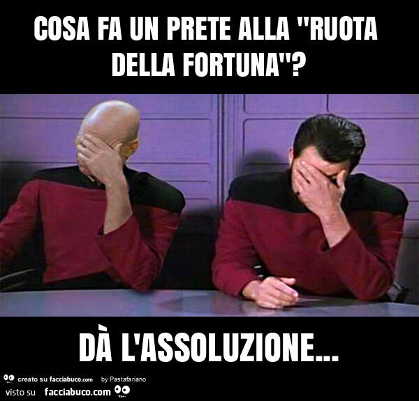Cosa fa un prete alla "ruota della fortuna"? Dà l'assoluzione