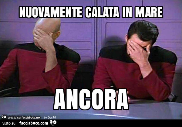 Nuovamente calata in mare ancora