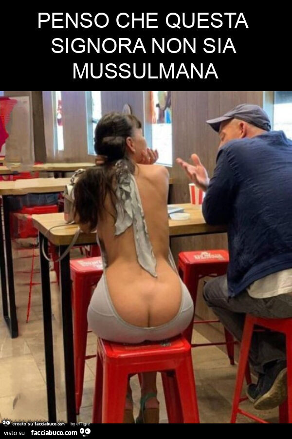 Penso che questa signora non sia mussulmana