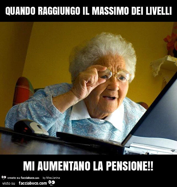 Quando raggiungo il massimo dei livelli mi aumentano la pensione