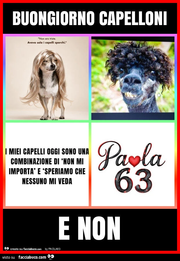 Buongiorno capelloni e non