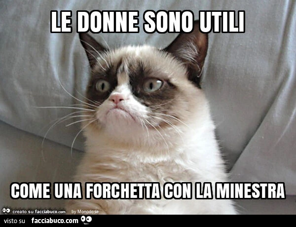 Le donne sono utili come una forchetta con la minestra