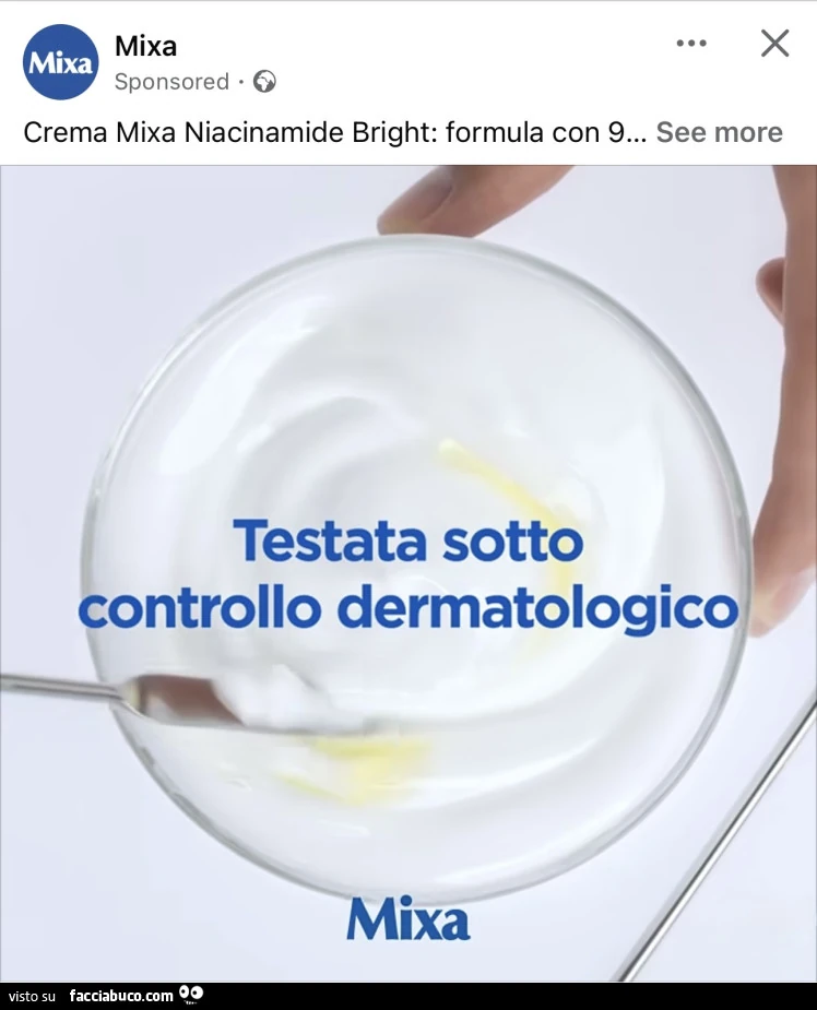 Testata sotto controllo dermatologico mixa