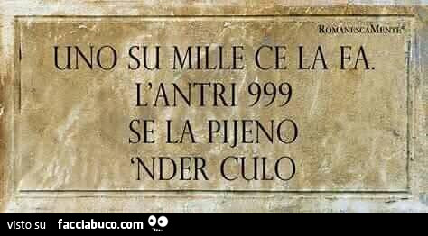 Uno su mille ce la fa