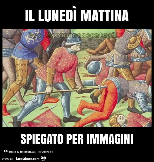 Il lunedì mattina spiegato per immagini
