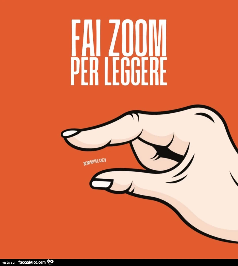 Fai zoom per leggere. Mi hai rotto il cazzo