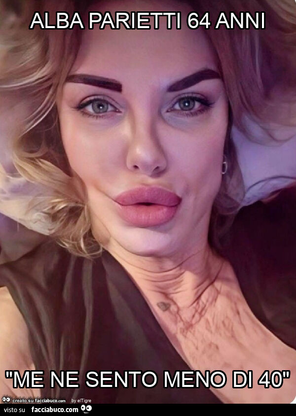 Alba parietti 64 anni "me ne sento meno di 40"