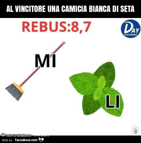 Al vincitore una camicia bianca di seta