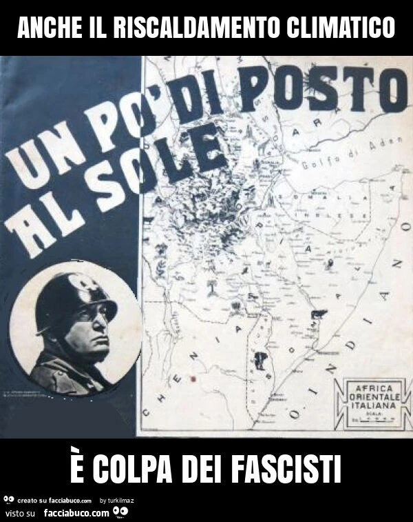 Anche il riscaldamento climatico è colpa dei fascisti