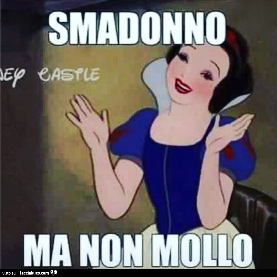 Smadonno ma non mollo biancaneve