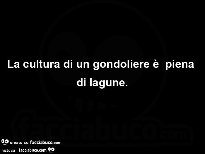 La cultura di un gondoliere รจย piena di lagune
