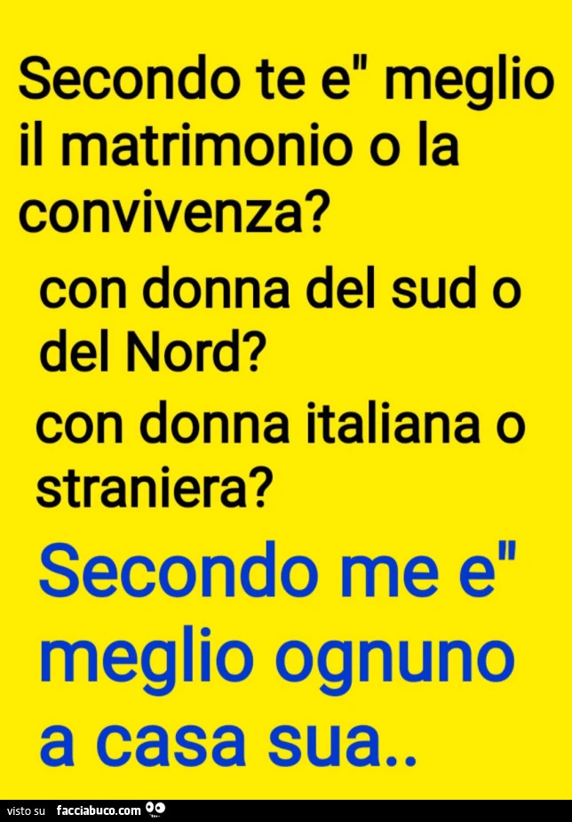 Secondo te