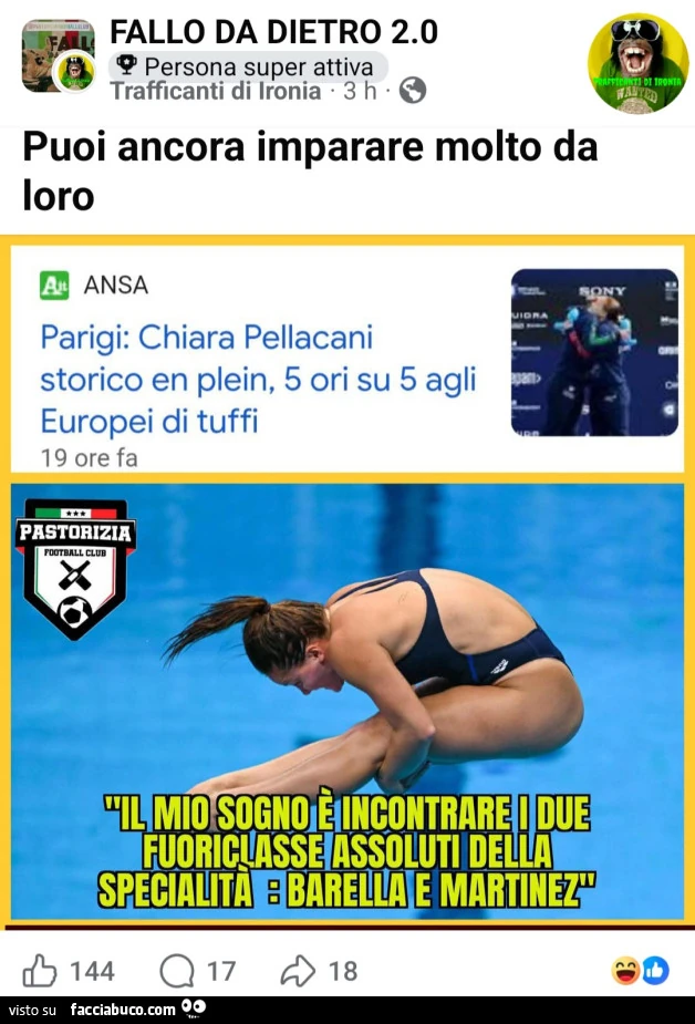Parigi chiara pellacani storico en plein 5 ori su 5 agli europei di tuffi