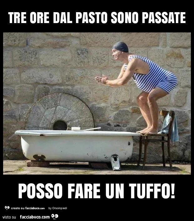 Tre ore dal pasto sono passate posso fare un tuffo