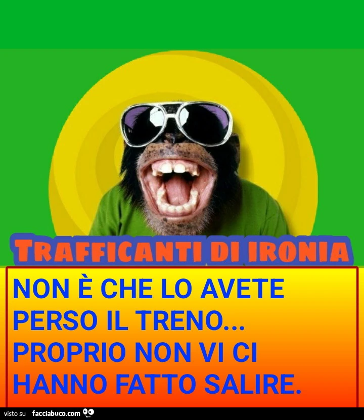Non รจ che lo avete perso il treno proprio non