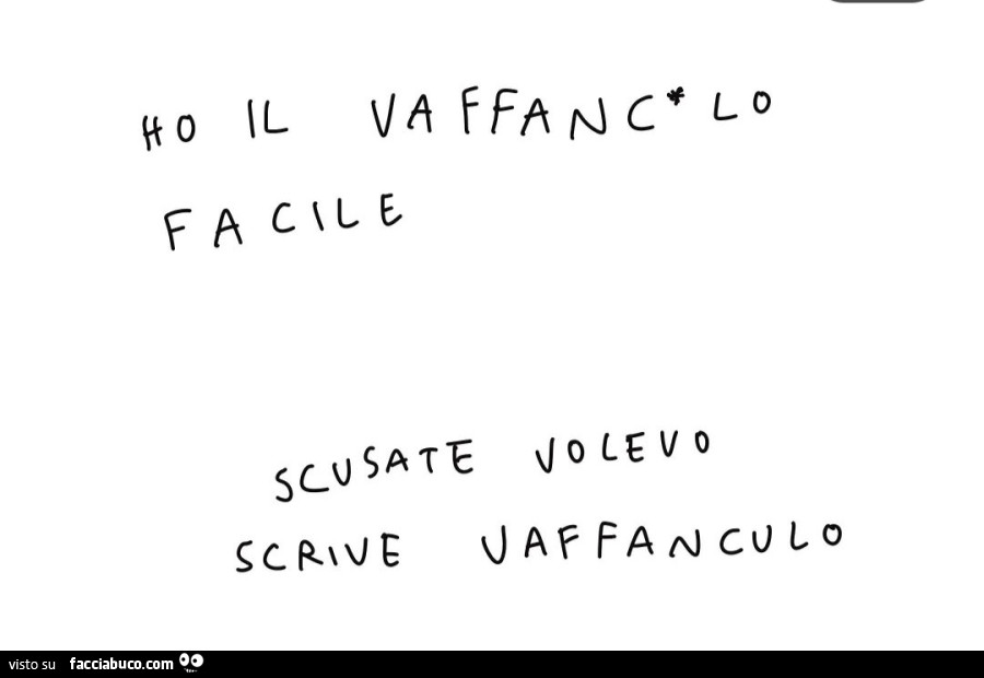 Ho il vaffanculo facile