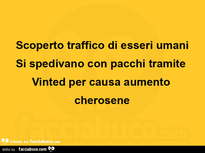 Scoperto traffico di esseri umani si spedivano con pacchi tramite vinted per causa aumento cherosene