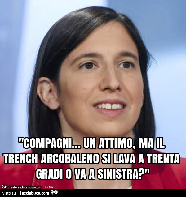 "compagni… un attimo, ma il trench arcobaleno si lava a trenta gradi o va a sinistra? "