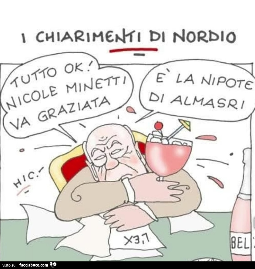 I chiarimenti di Nordio. Tutto ok! Nicole Minetti va graziata è la nipote di Almasri
