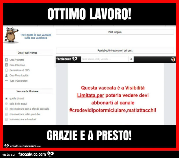 Ottimo lavoro! Grazie e a presto
