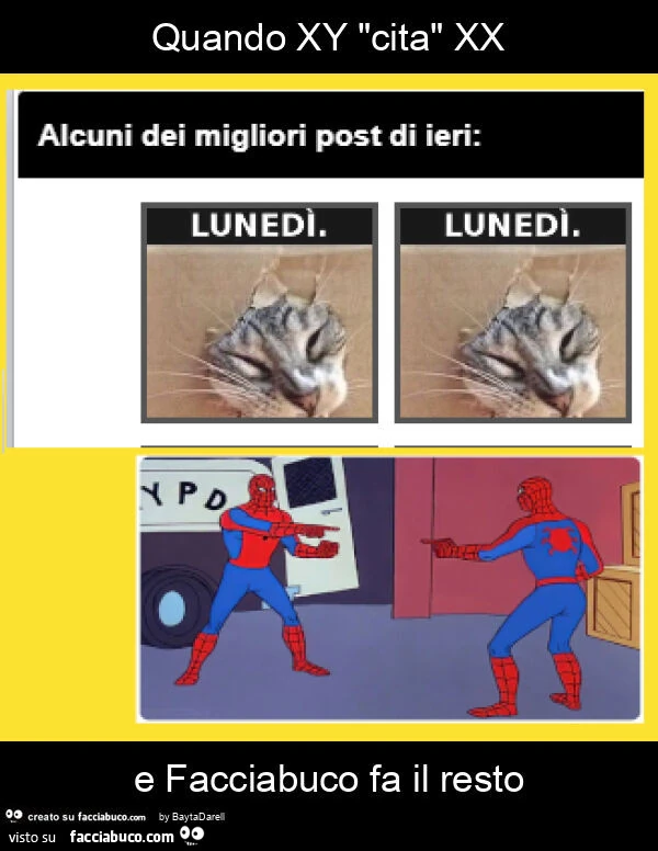 Quando xy "cita" xx e facciabuco fa il resto