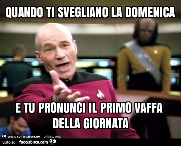Quando ti svegliano la domenica e tu pronunci il primo vaffa della giornata