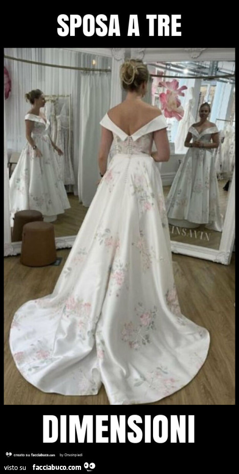 Sposa a tre dimensioni
