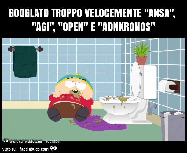 Googlato troppo velocemente "ansa", "agi", "open" e "adnkronos"