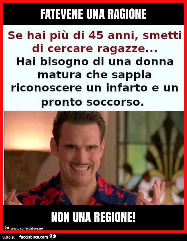 Fatevene una ragione non una regione
