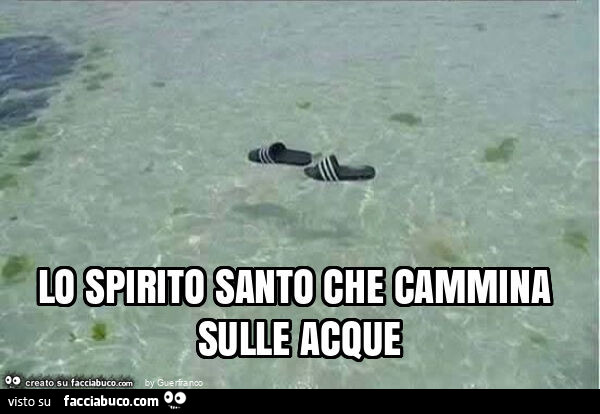 Lo spirito santo che cammina sulle acque