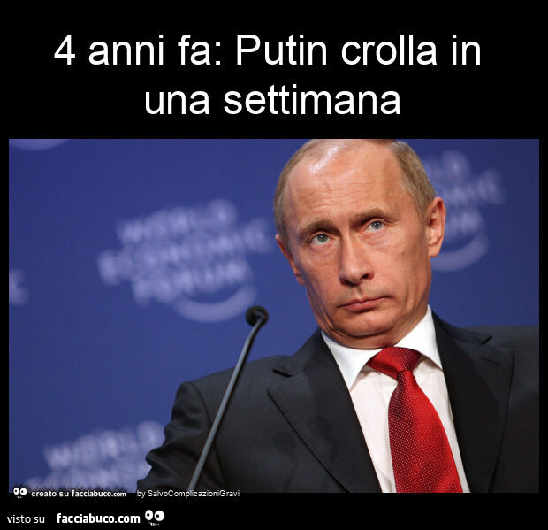 4 anni fa: putin crolla in una settimana