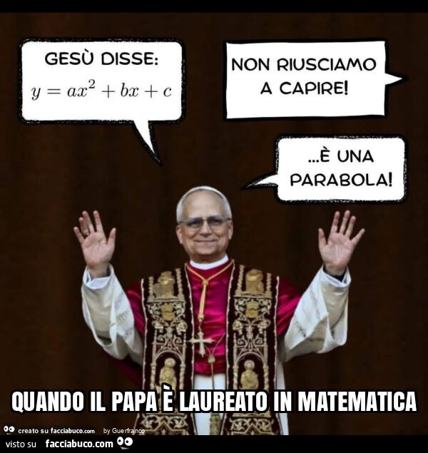 Quando il papa è laureato in matematica