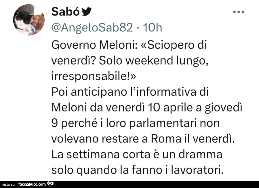 Governo meloni: sciopero di venerdรฌ? Solo weekend lungo, irresponsabile
