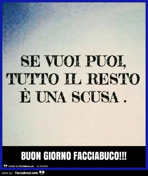 Buon giorno facciabuco