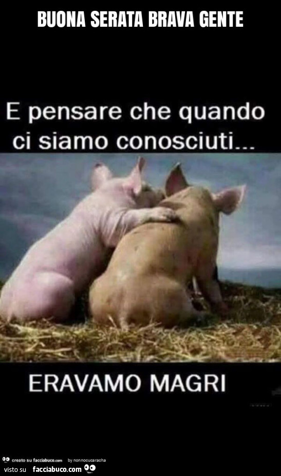 Buona serata brava gente