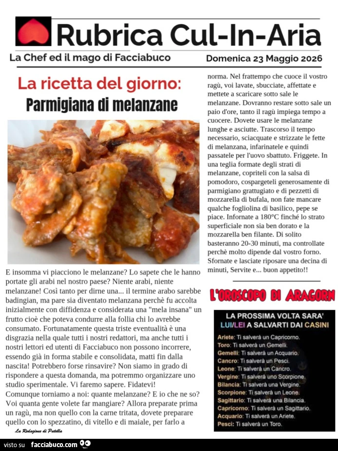 Parmigiana di melanzane