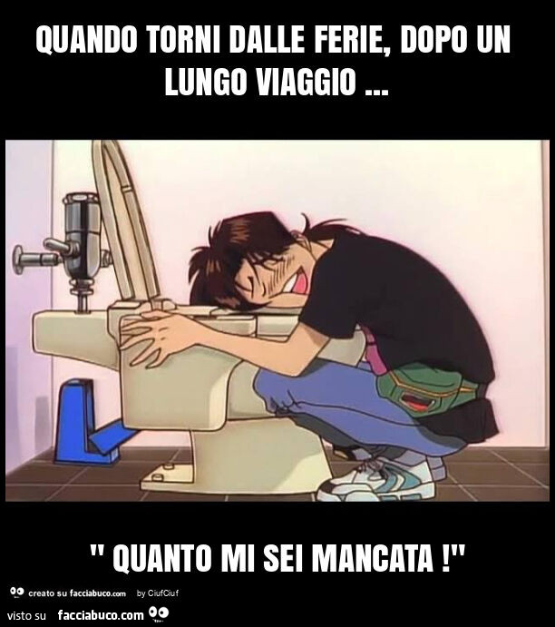 Quando torni dalle ferie, dopo un lungo viaggio&hellip; " quanto mi sei mancata! "