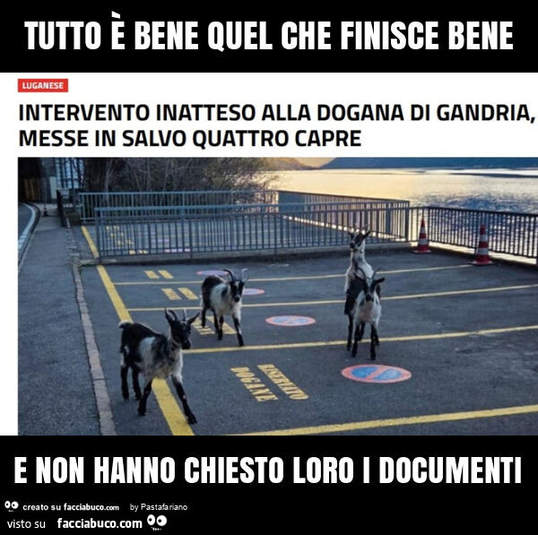 Tutto è bene quel che finisce bene e non hanno chiesto loro i documenti