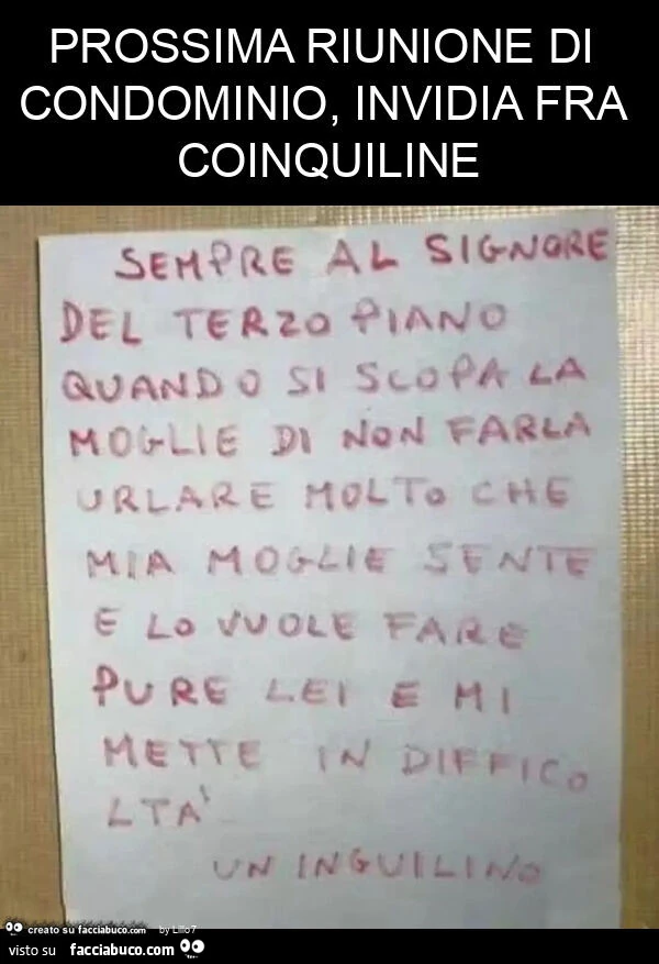 Prossima riunione di condominio, invidia fra coinquiline