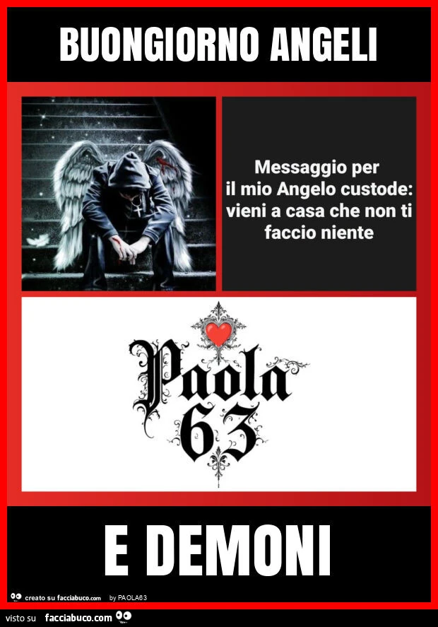 Buongiorno angeli e demoni