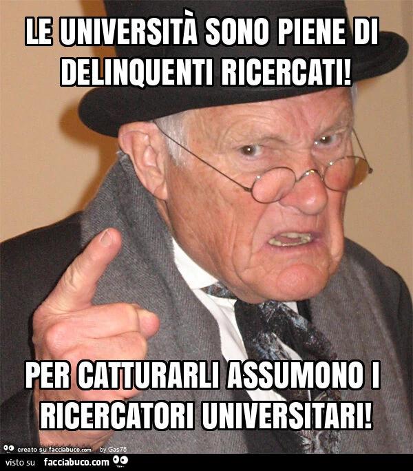 Le università sono piene di delinquenti ricercati! Per catturarli assumono i ricercatori universitari