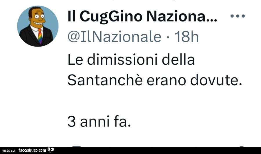 Le dimissioni della santanchè erano dovute. 3 anni fa