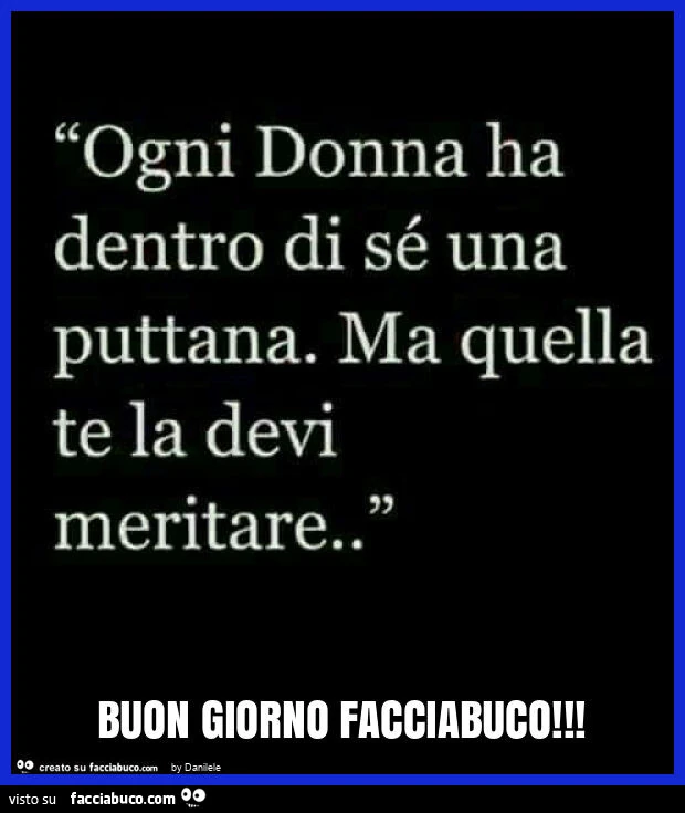 Buon giorno facciabuco