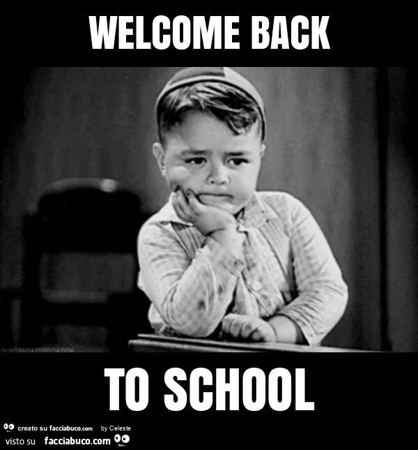 Welcome back to school