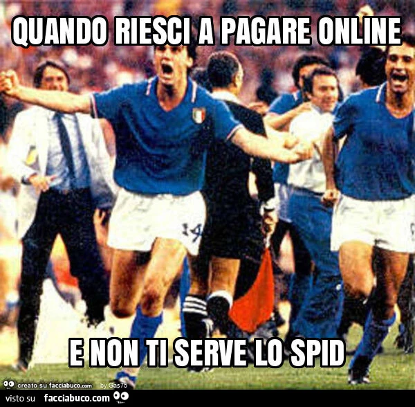 Quando riesci a pagare online e non ti serve lo spid